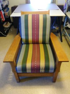 Mission Style Chair Reupholstery