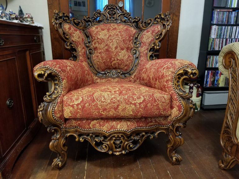 Antique chair upholstery