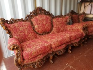 Antique couch upholstery